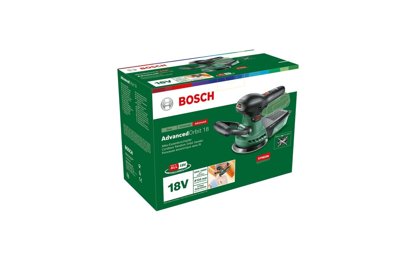 BOSCH Akku-Exzenterschleifer »Advanc« Ohne Akku/Ladegerät,