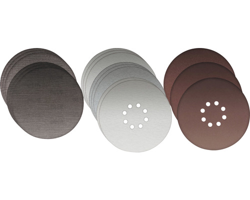 Schuurset rond 225mm 17-delig
