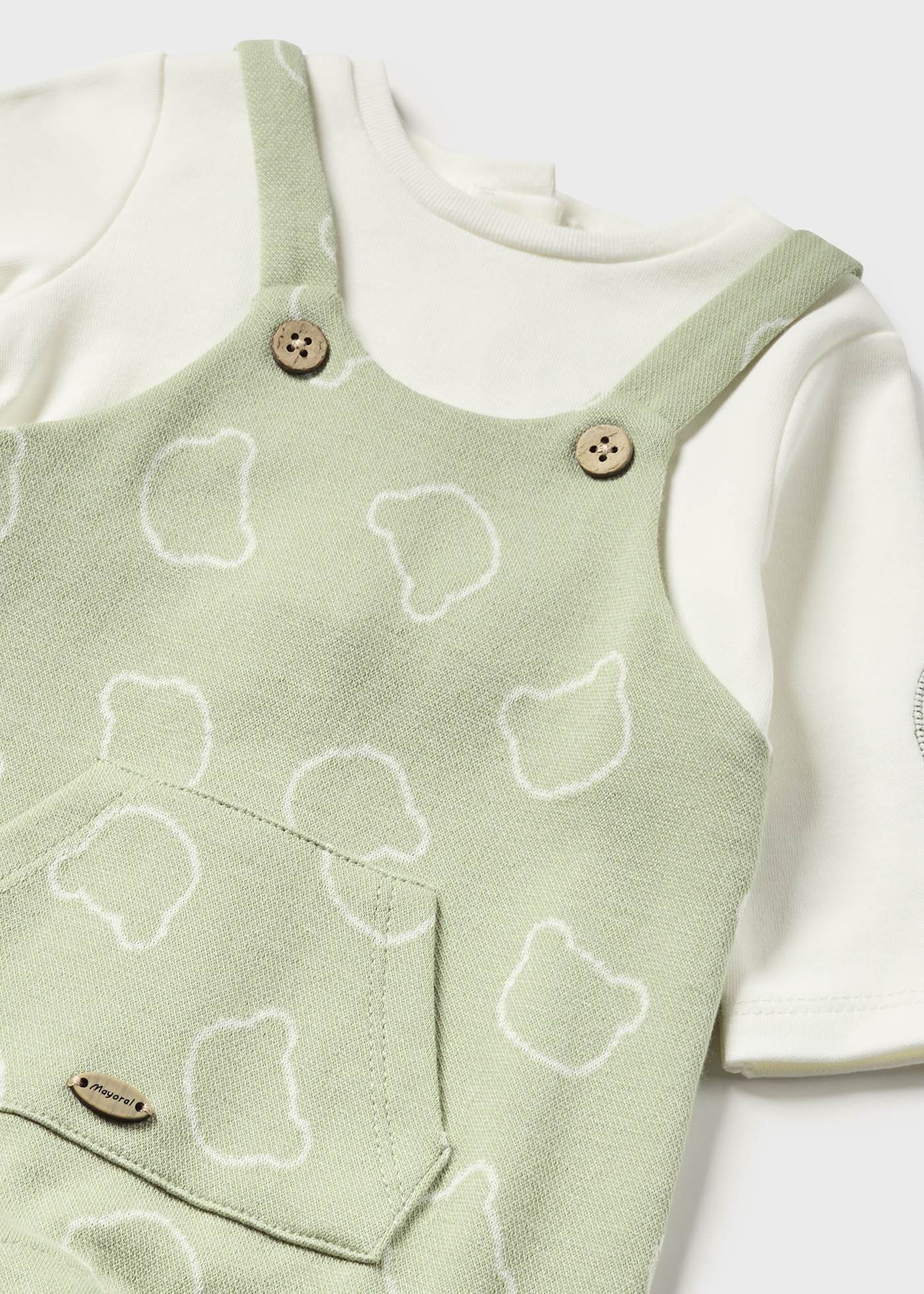 Macacão Better Cotton para recém-nascido com gorro