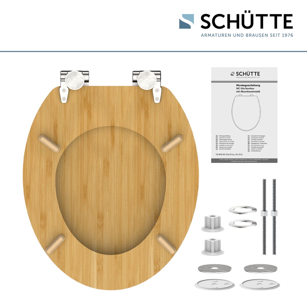 Schutte Miles toiletzitting duroplast wit glans