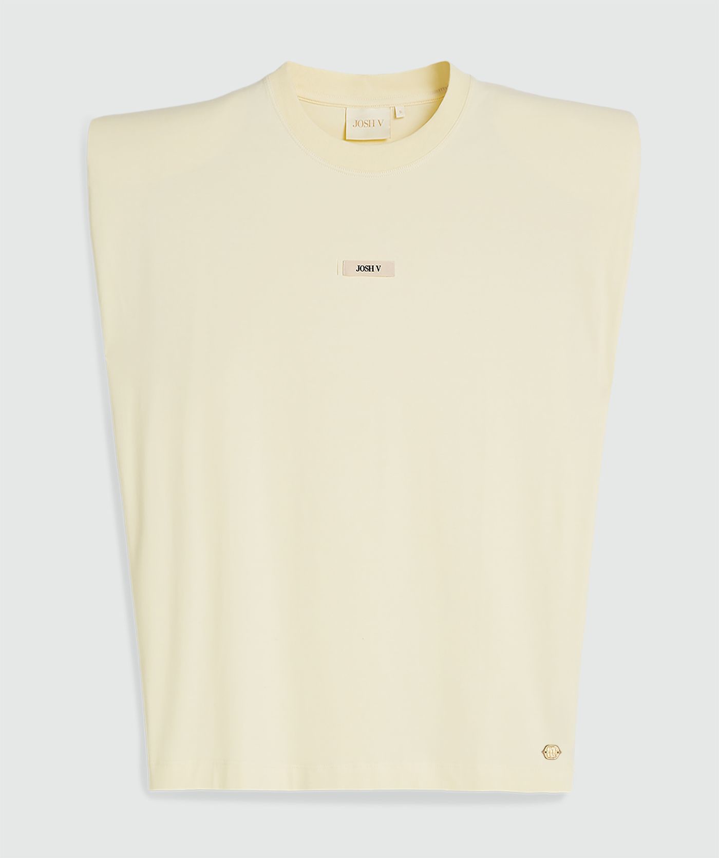 JV-SUE regular fit T-shirt met logo - butter yellow