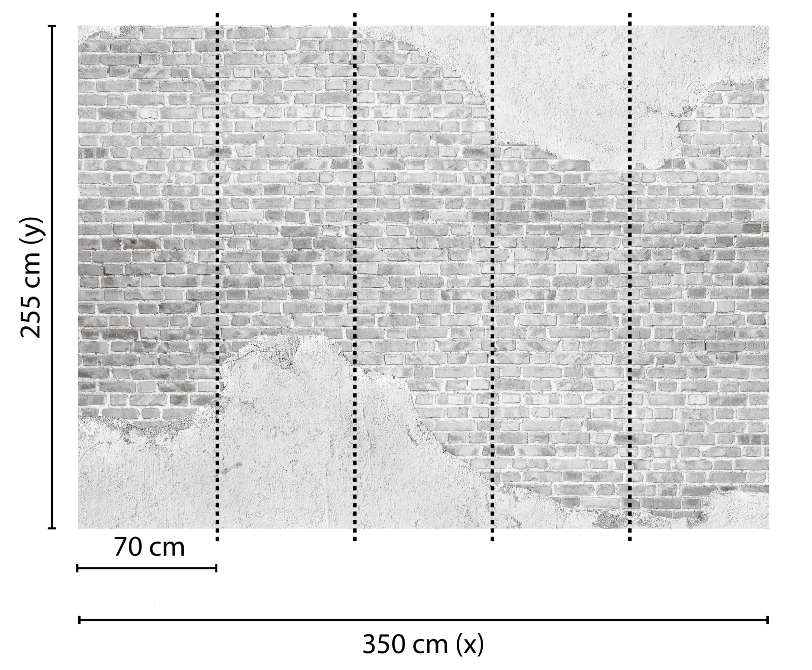 Fototapete DESIGNWALLS - grau - Beton - 2,55 Meter