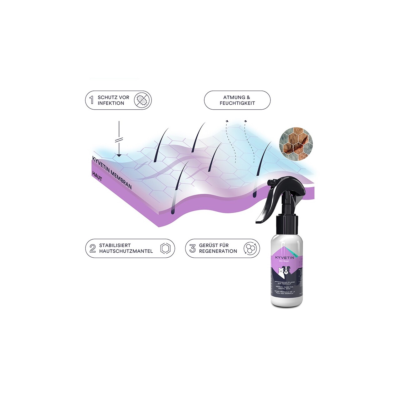 KYVETIN Spray Skin Repair für Hunde und Katzen