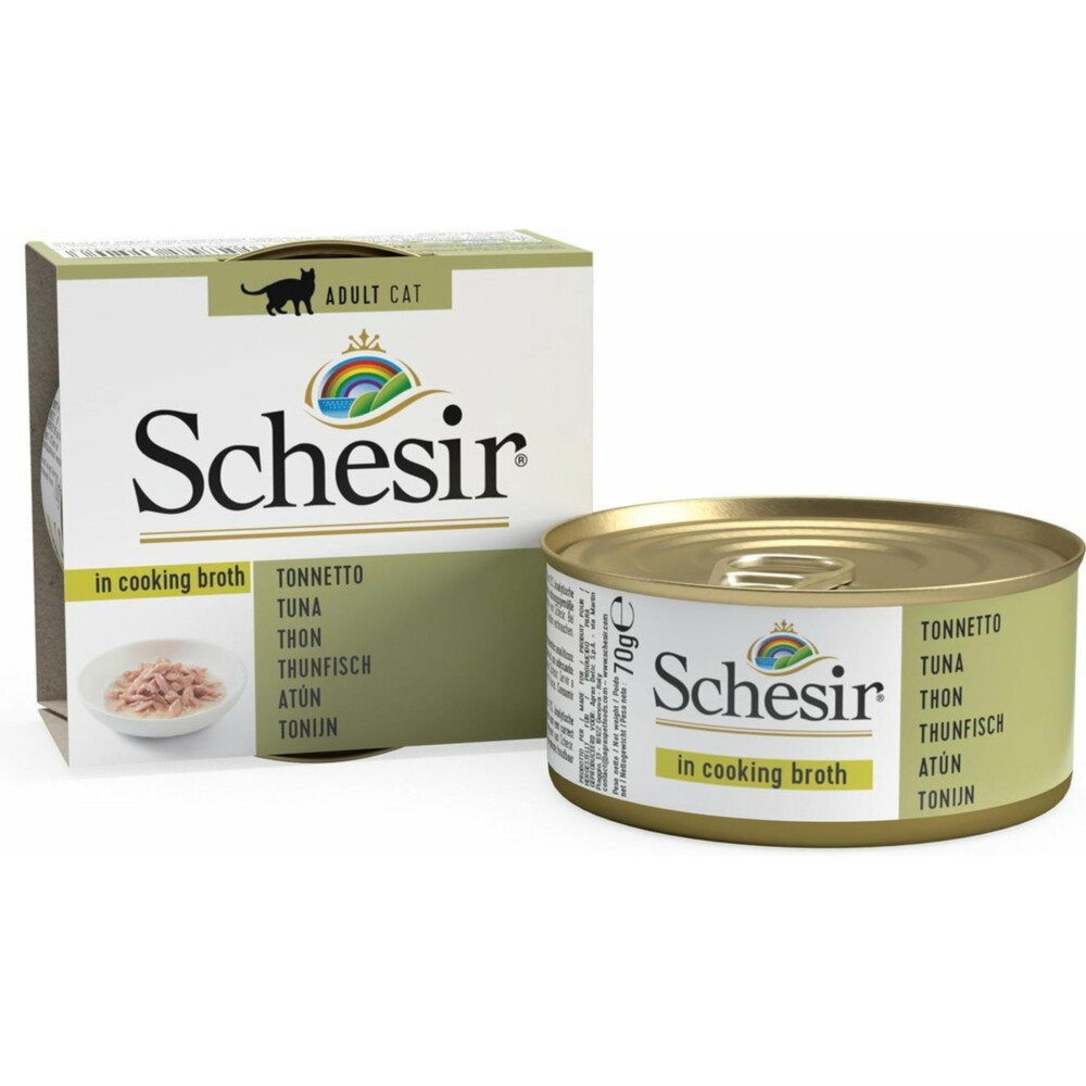 14x Schesir Kattenvoer Gekookte Tonijn70 gr