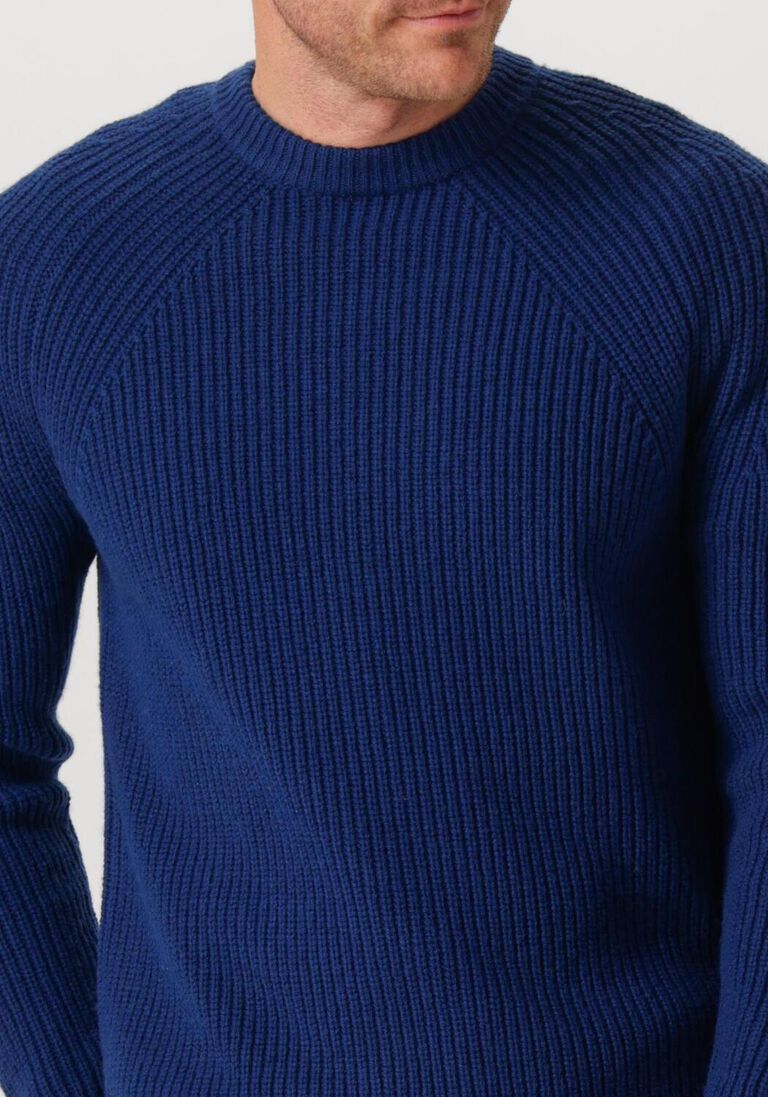 donkerblauwe forét trui delta wool knit