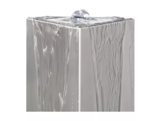 Fontaine de jardin Argenté 37,7x32,6x110 Acier inoxydable