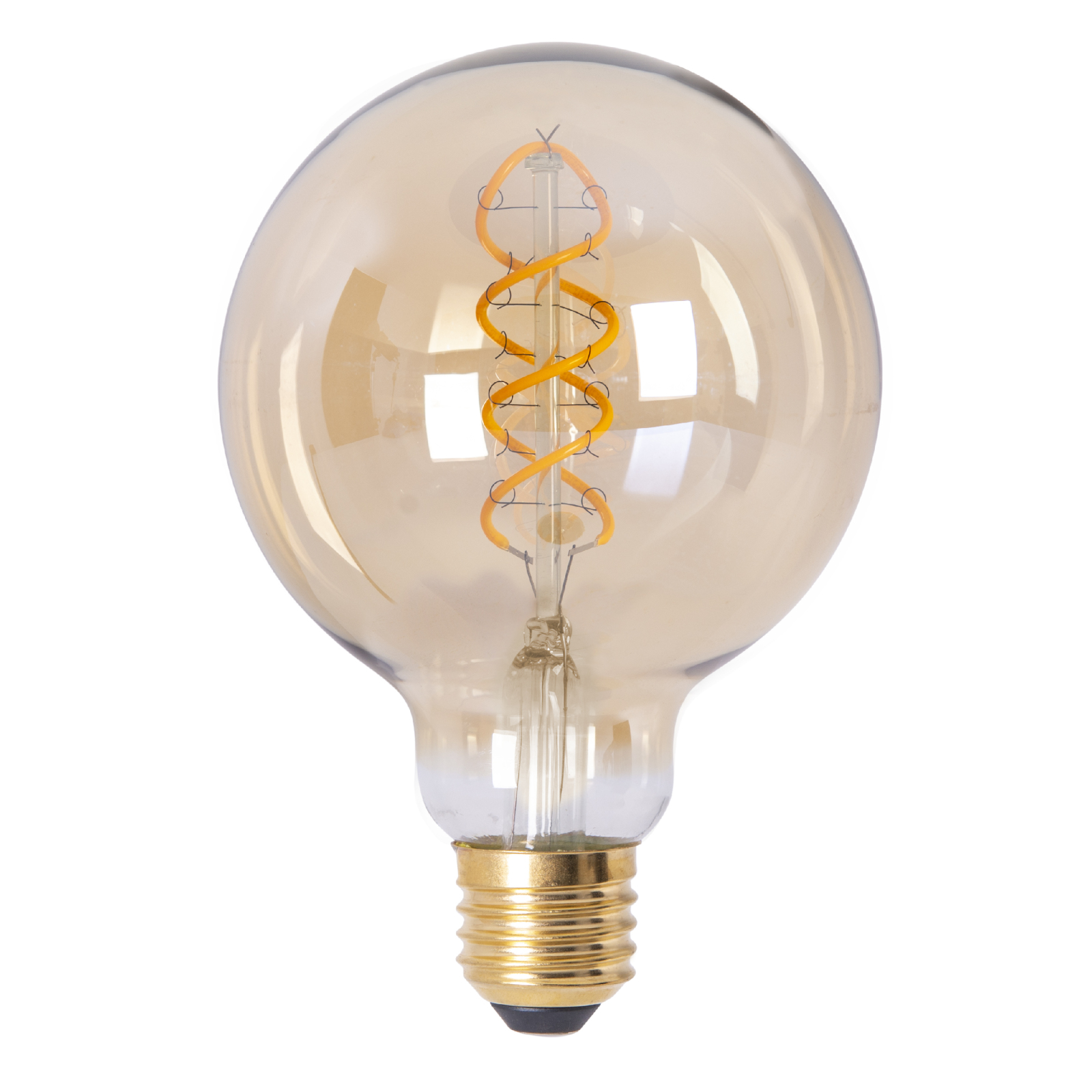 3er-Set LED-Leuchtmittel DILLY - amber - 4 Watt - E27 - warmweiß