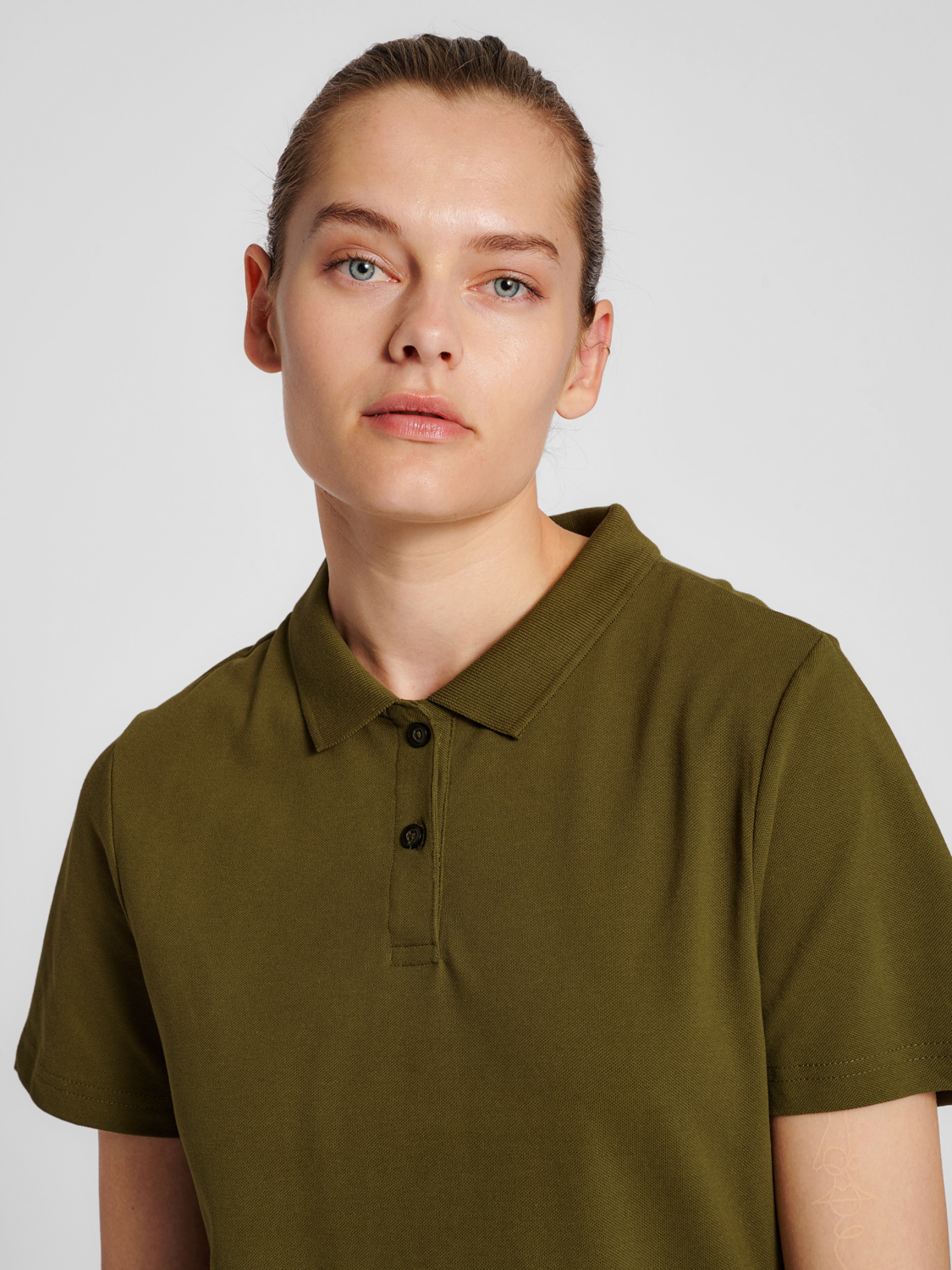 hmlRED STRETCH POLO WOMAN