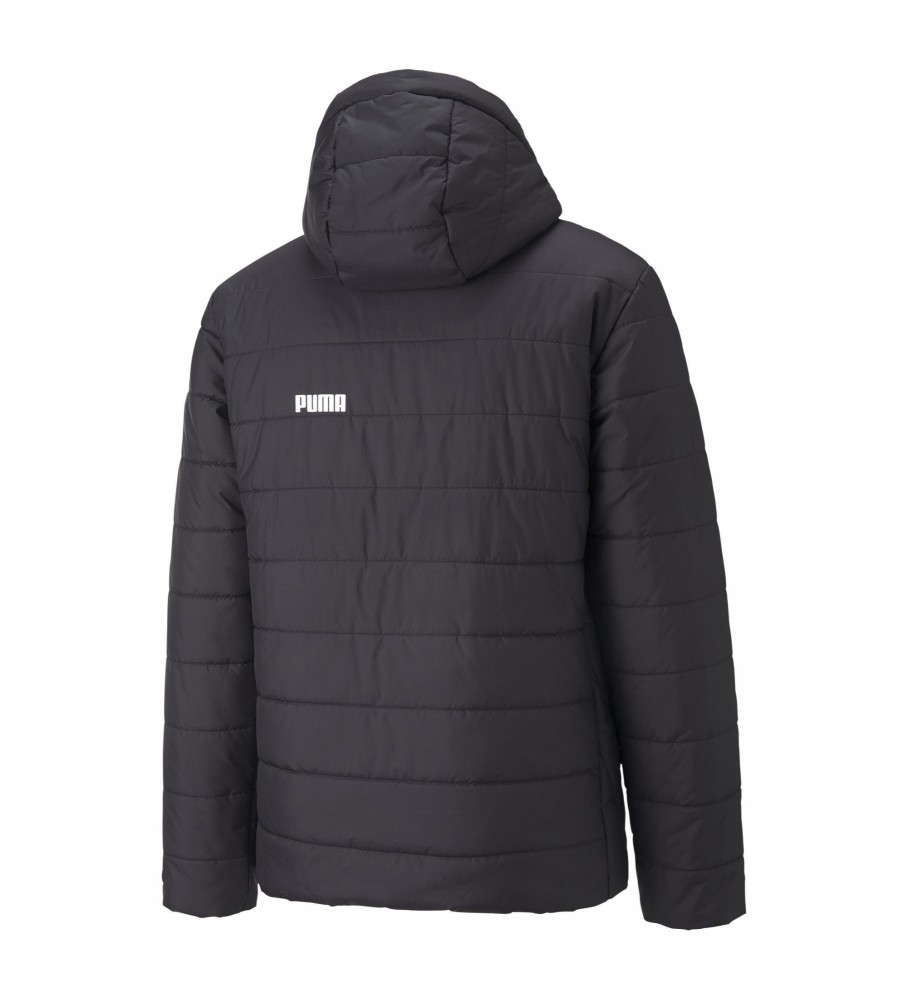 Casaco acolchoado com capuz Puma preto