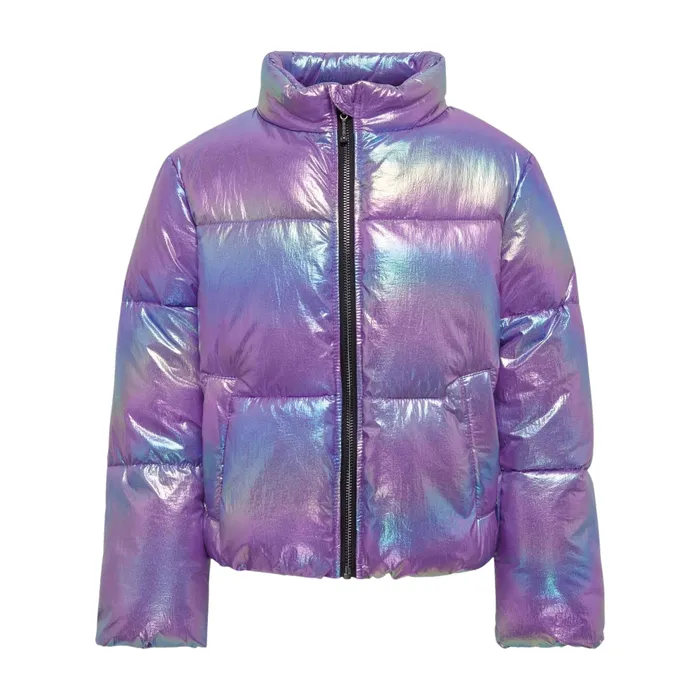 Kids Only Celine Metallic Short Puffer Winterjas Meisjes