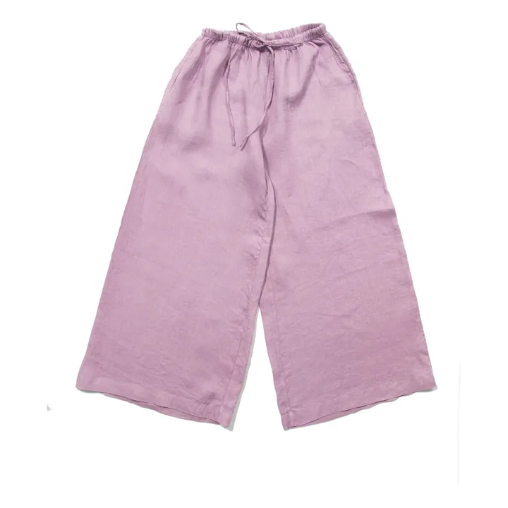 Tangerine Pantalon Large Lin | Lilas