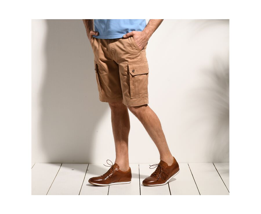 Bermuda cargo homme Camel - CORBEN