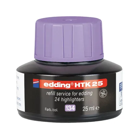 edding HTK 25 Nachfülltinte Textmarker pastellviolett, 25 ml