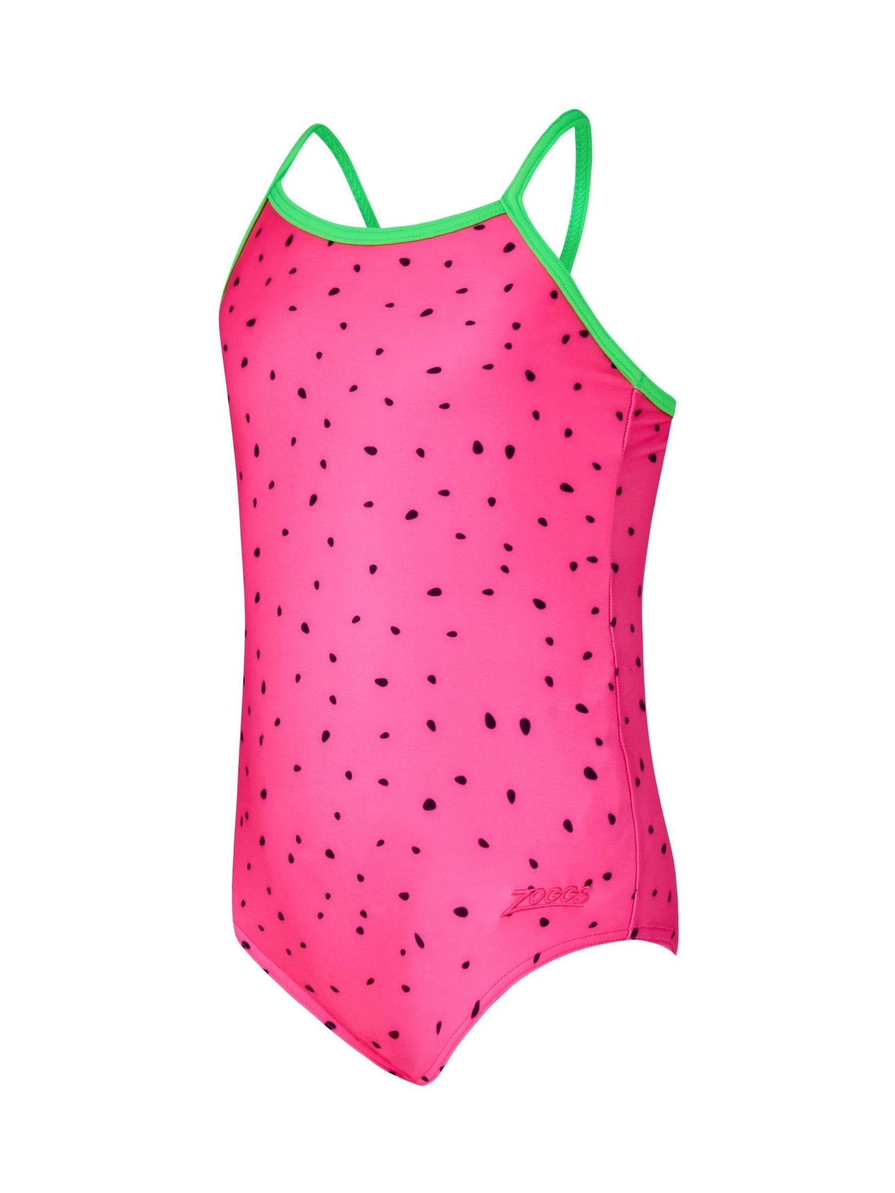 Zoggs Girls Pink Watermelon Tex Back Swimsuit