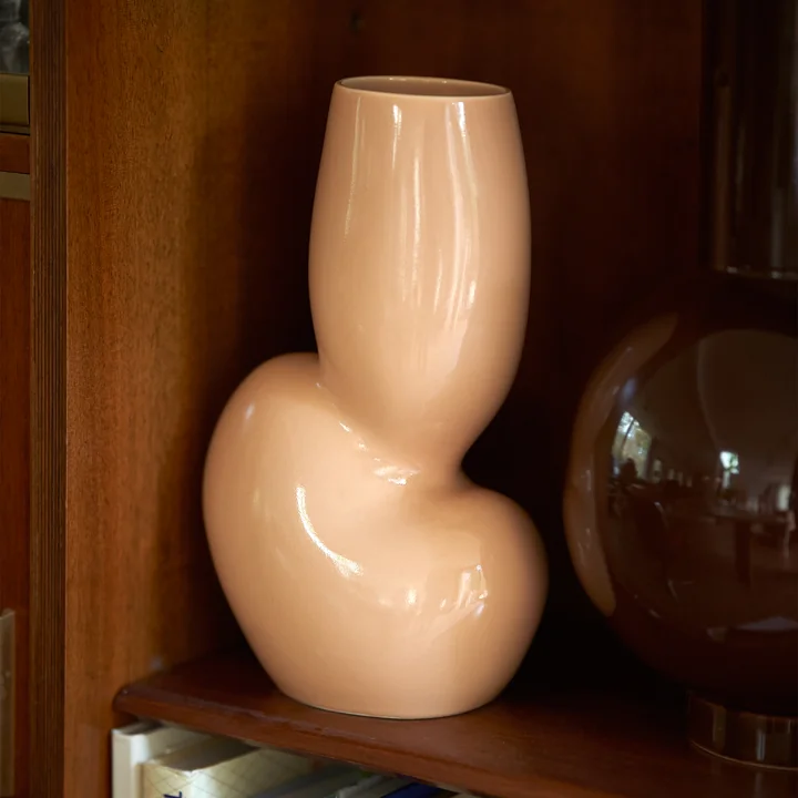 HKliving - Keramik Vase Organic, L, espresso