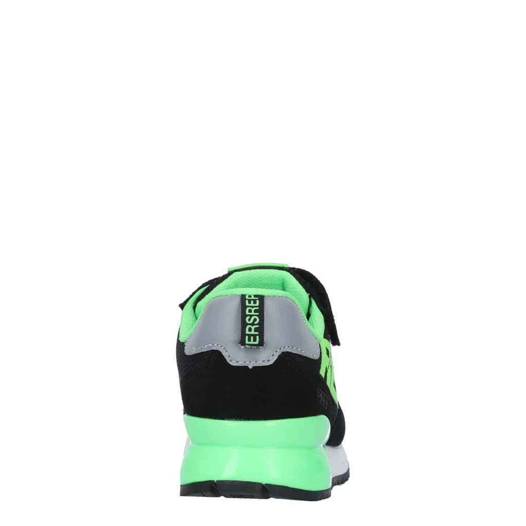 REPLAY Shoot Jr suède sneakers zwart/groen