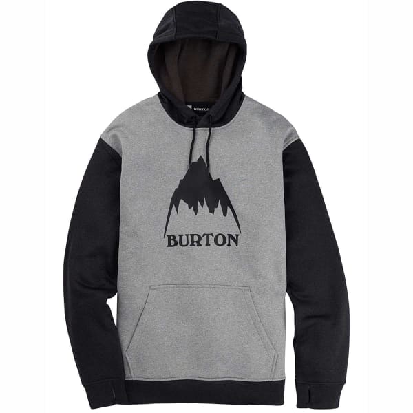Veste polaire snowboard BURTON M OAK PULLOVER HOODIE GRAY HEATHER / TRUE BLACK