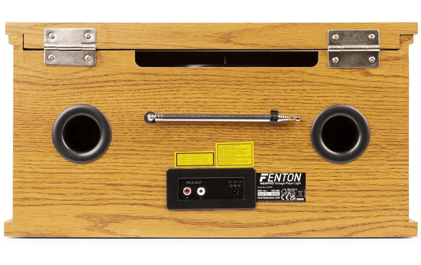 Plattenspieler Memphis Vintage Hellbraun<br>Retro Plattenspieler mit Radio, Bluetooth, Media-Player und Umwandlungsmöglichkeit für Schallplatten und Kassetten