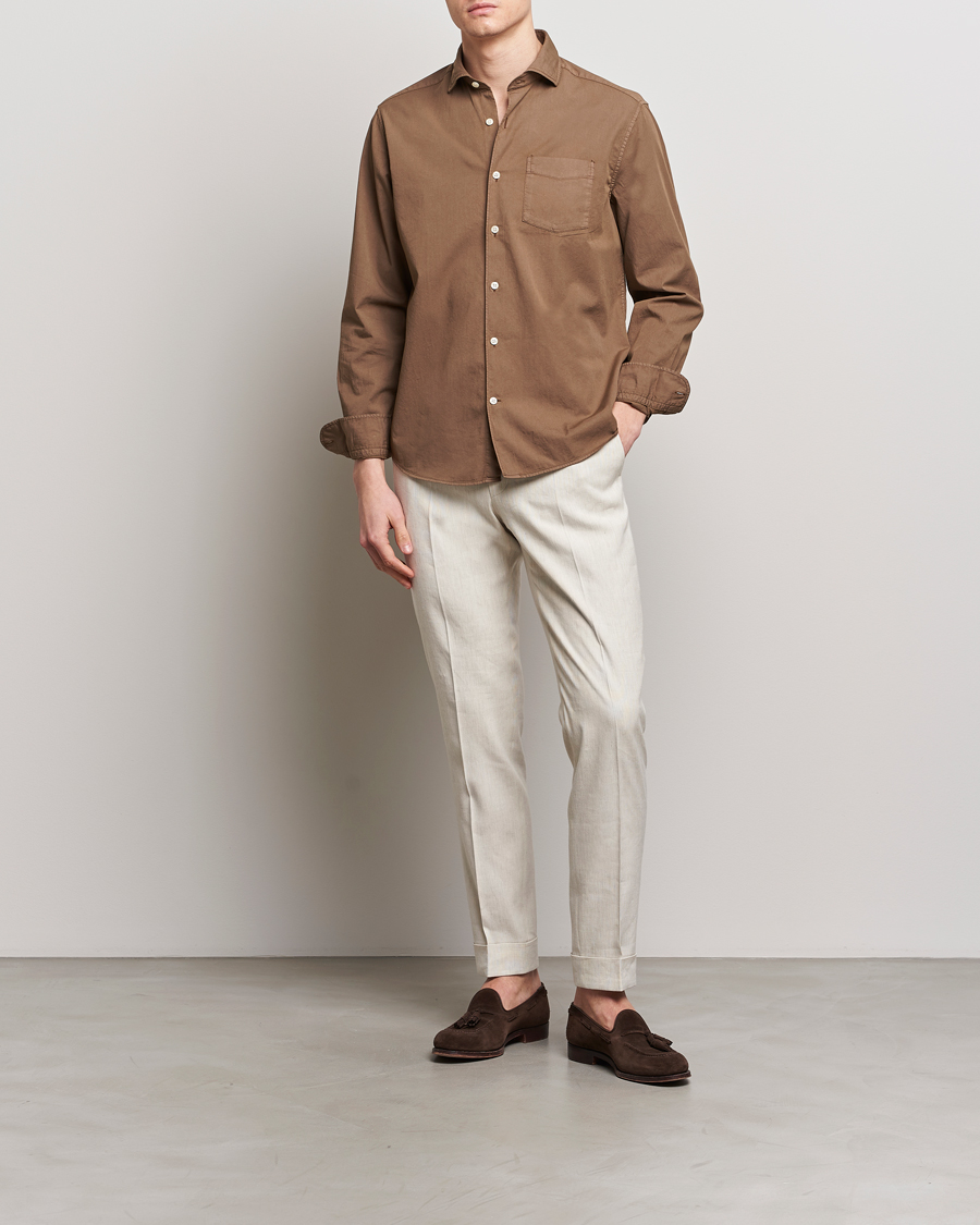 Oscar Jacobson Reg Fit Wide Spread C GD Twill Light Army Green