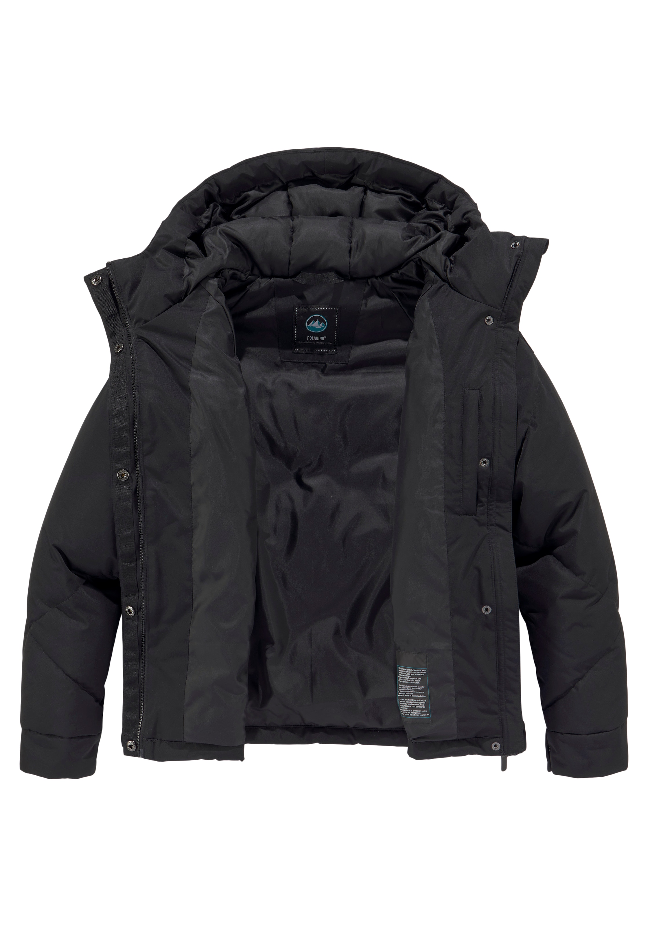 Polarino Daunenjacke mitKapuze für kalte Temperaturen,  atmungsaktiv,  mit Kapuze,  mit Kordelzug