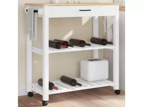 Chariot de cuisine MONZA 84x40x90 cm bois massif de pin
