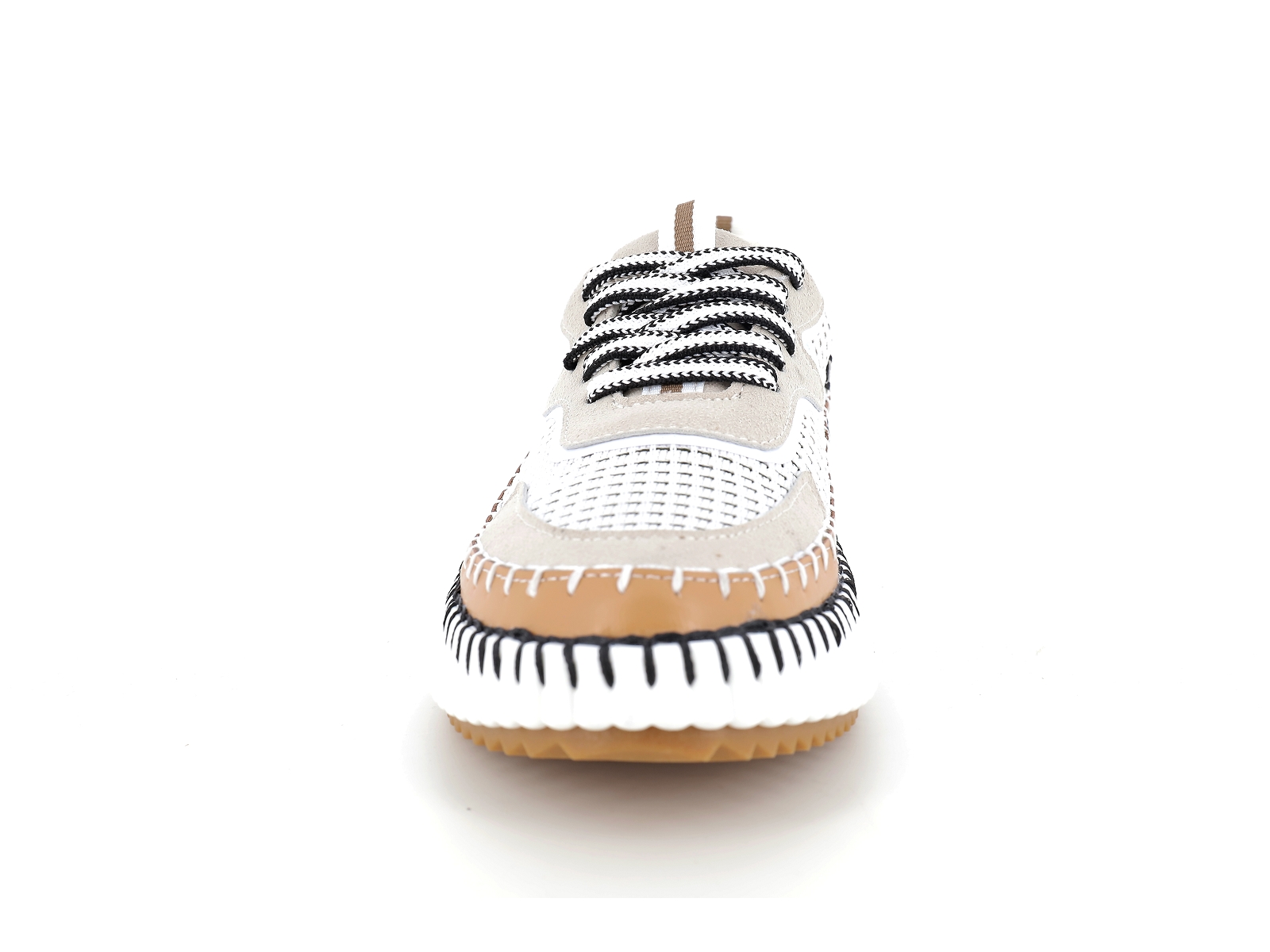 T brand-THEOCLO Matières combinées Beige
