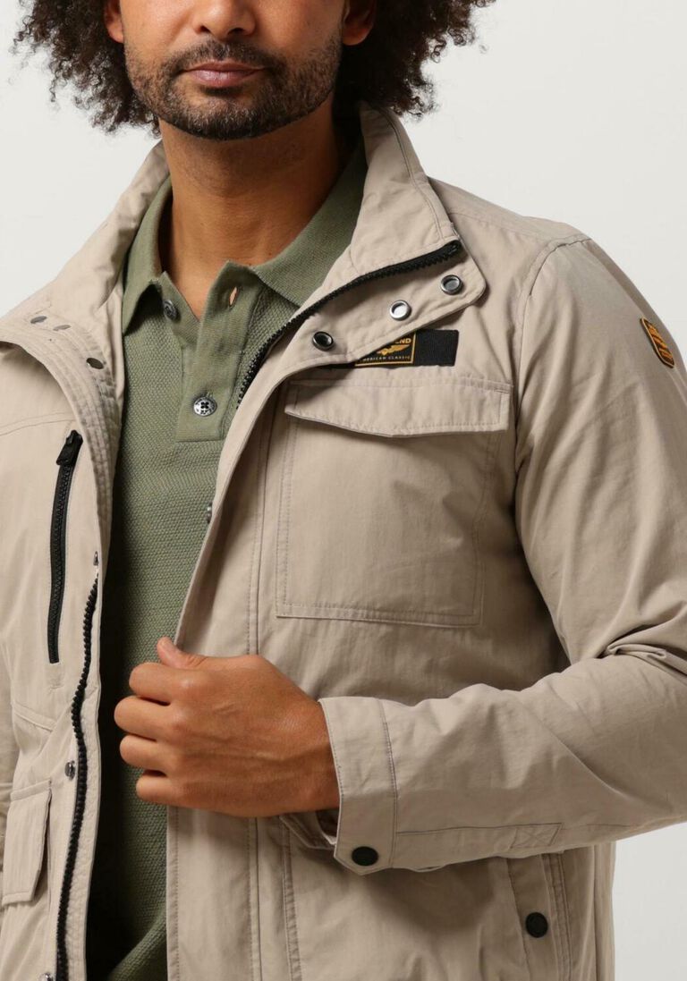 PME LEGEND beige pme legend jack semi long jacket futurer mech cotton