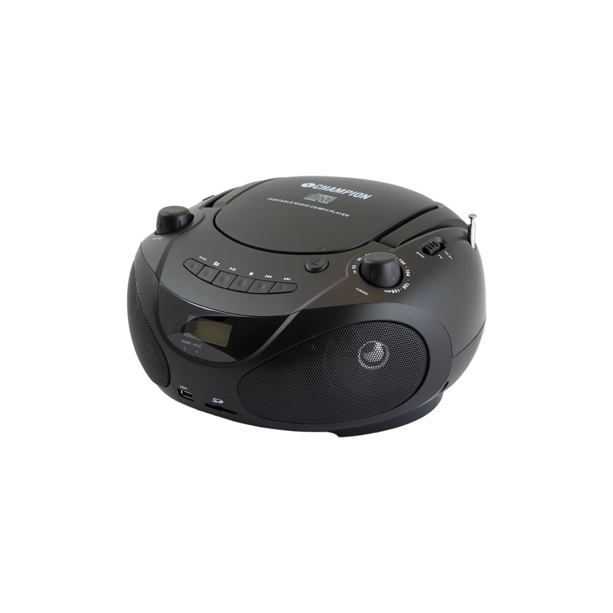 Champion Boombox CD/Radio/MP3/USB Black
