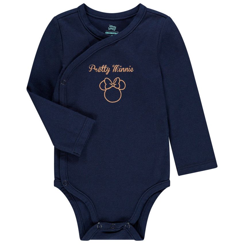 Lot de 3 bodies en coton bio motif Minnie Disney - Ecru