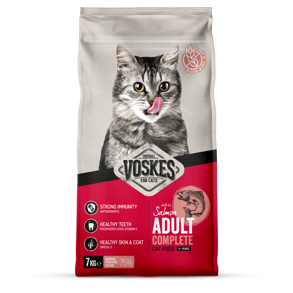 Voskes Kattenbrokken Adult Zalm7 kg