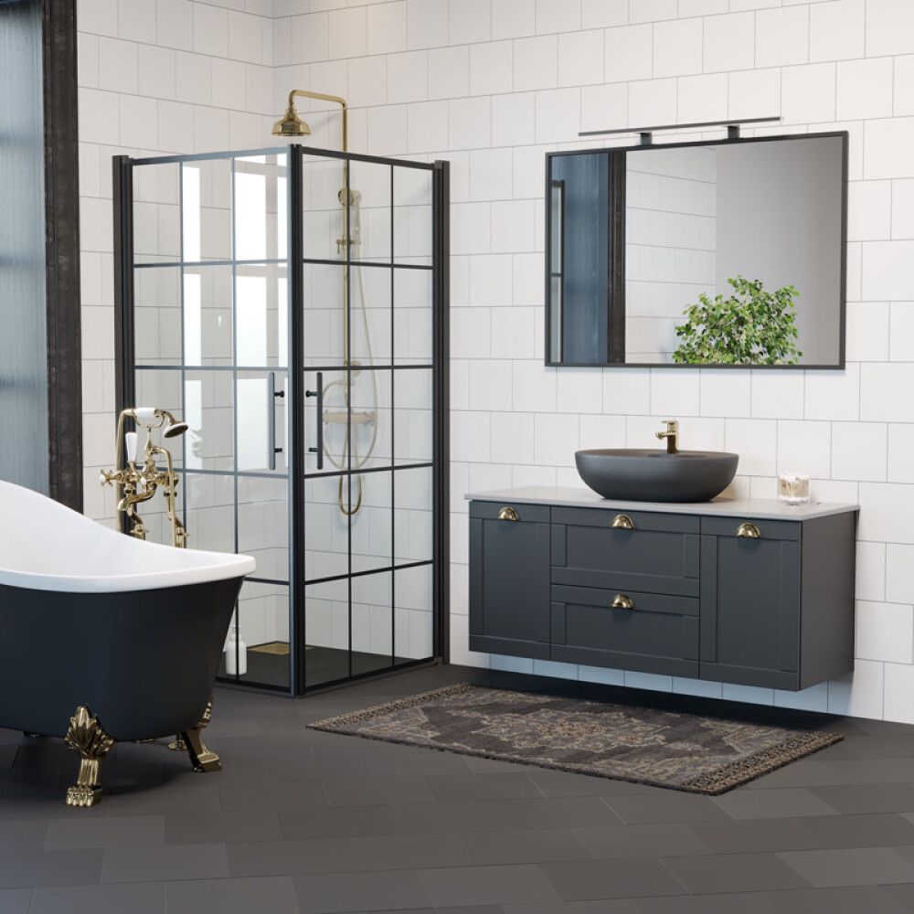 SPEIL MED SVART RAMME CAMARGUE SKÄRGÅRD 120CM