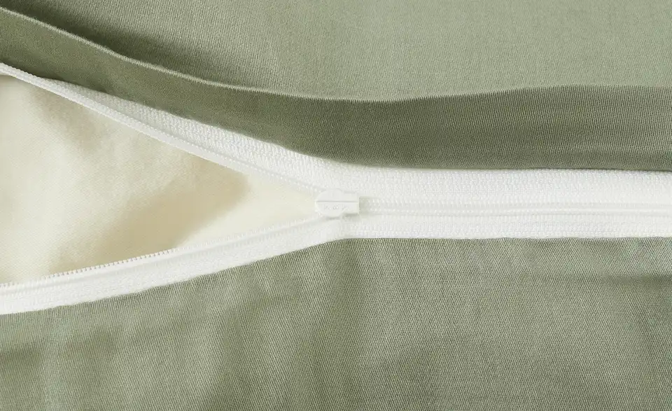 como Bettwäsche Uni Satin 135x200 cm Khaki
