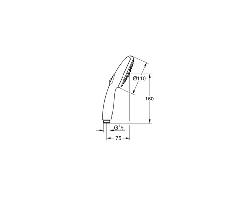 Grohe Quickfix Vitalio Start 110 II ronde handdouche Ø 110 mm chroom 2794610E