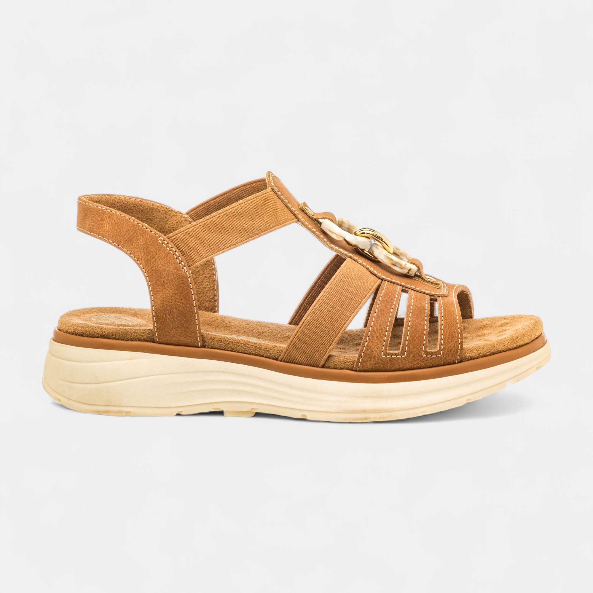 Nu-pieds Femme cognac