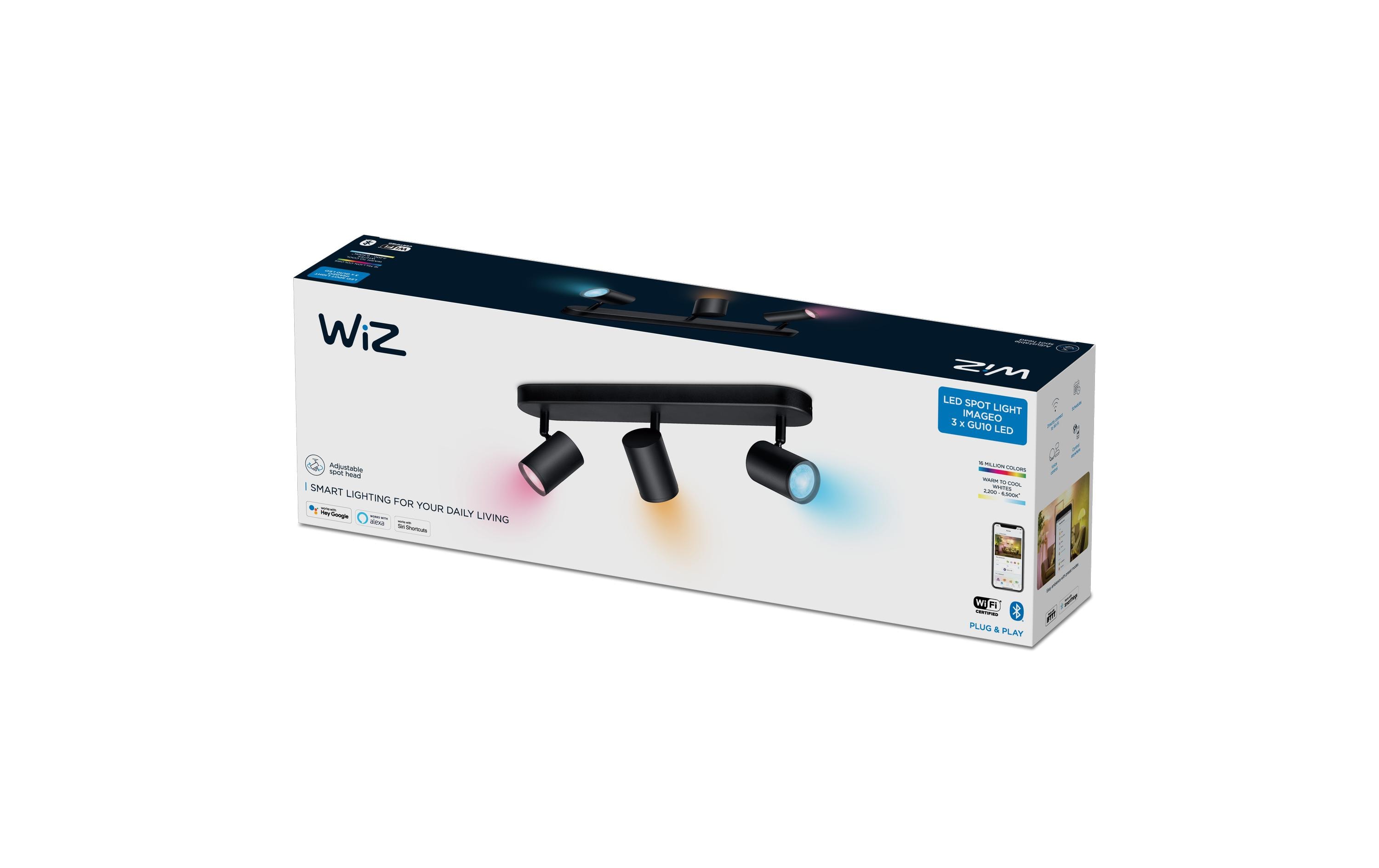 IMAGEO 3er Spot Tunable White & Color Deckenleuchte SchwarzSmartes Leuchtmittel, steuerbar über Bluetooth, Matter, WLAN
