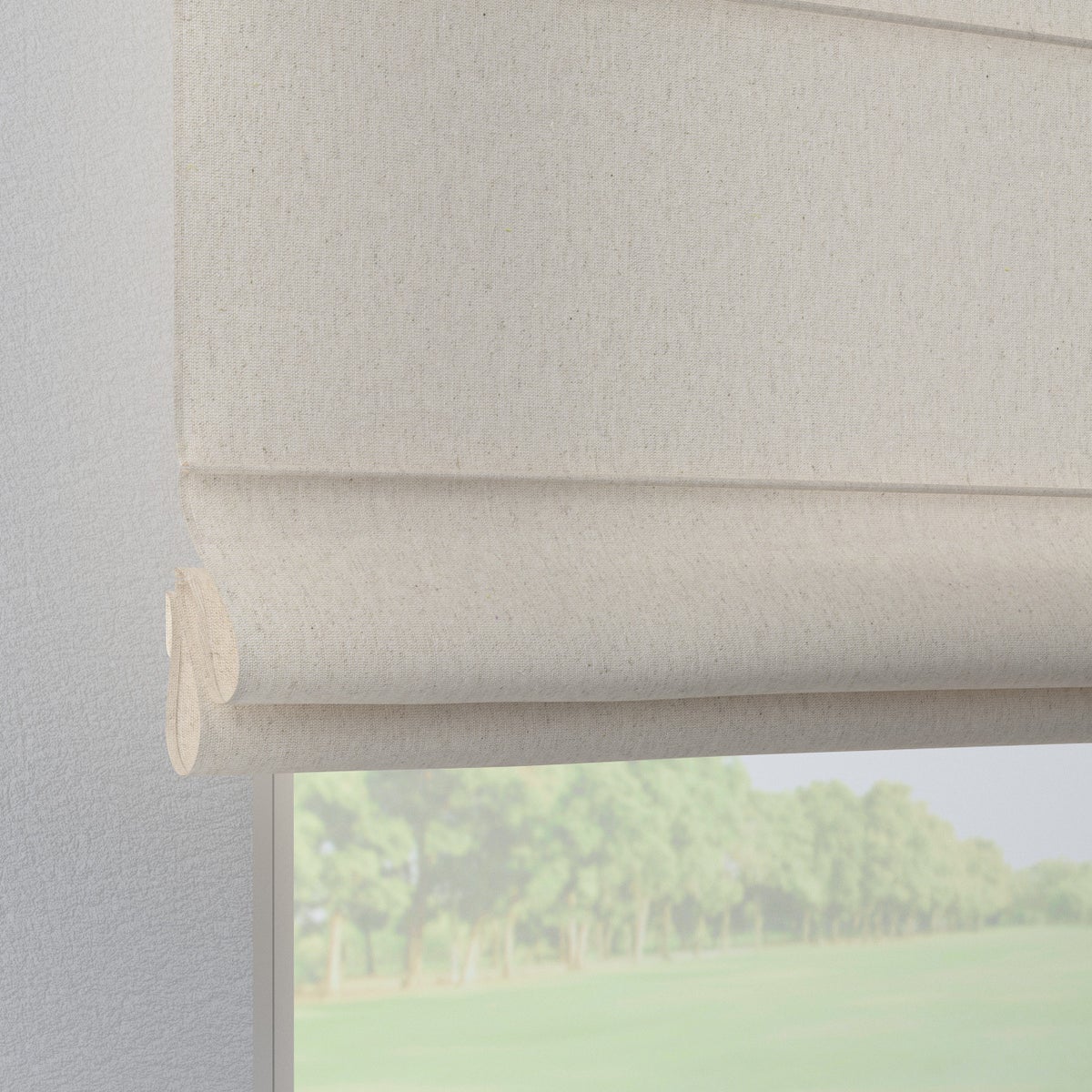 Vouwgordijn Loneta met lussen, grijs en beige, 120x160 cm
