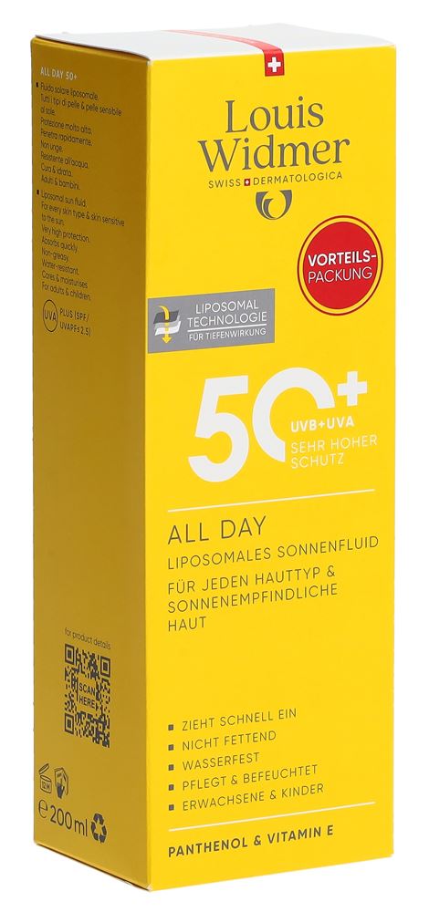 LOUIS WIDMER All Day<br>200 ml, LSF50+ Value Pack parfumiert