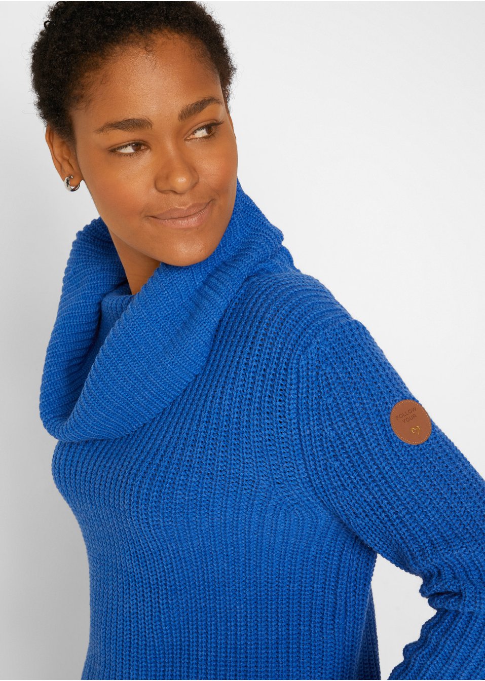 Pull en grosse maille avec col large