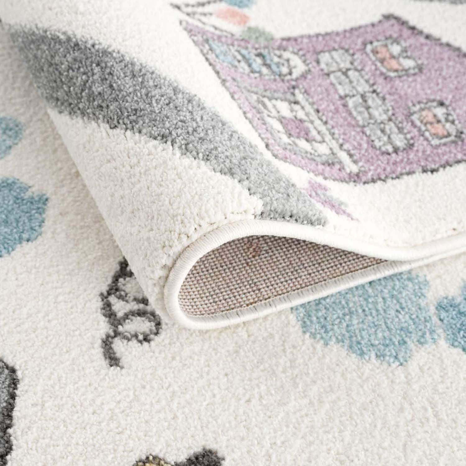 Carpet City Kinderteppich »Anime9376« rund 11 mm Höhe Strassen-Spiel-Teppich, Auto, Weicher Flor, Pflegeleicht, Kinderzimmer