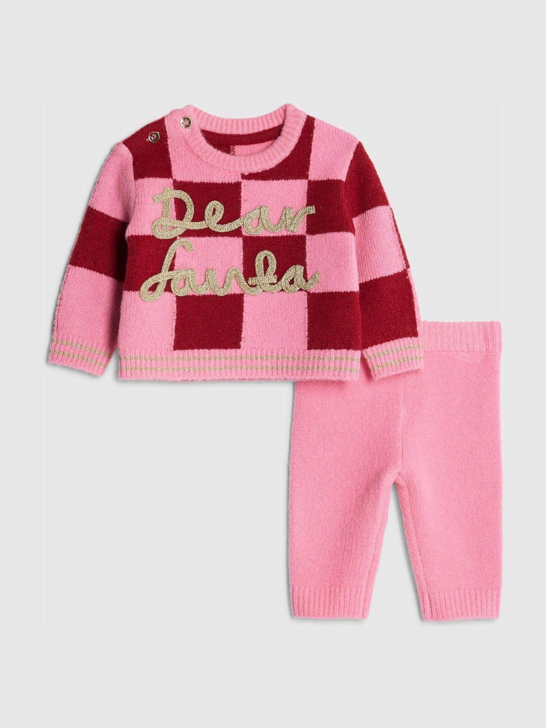 River Island Baby Girls Dear Santa Jumpers & Leggings Set