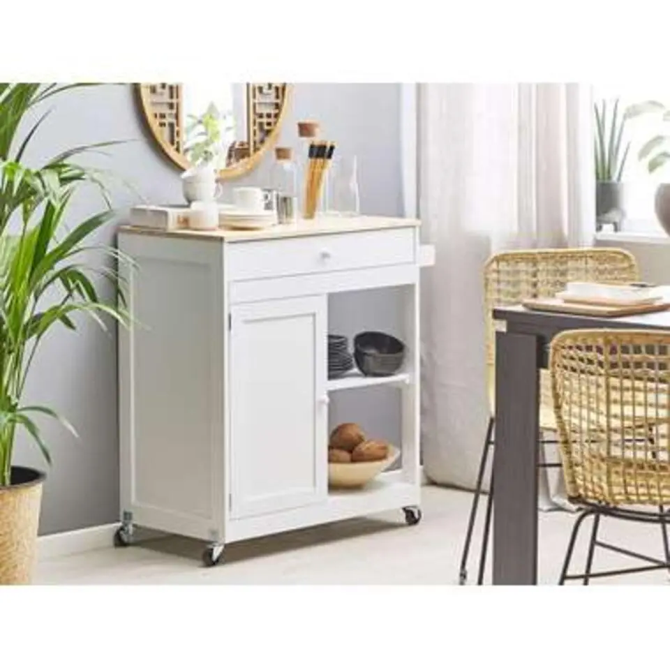 TRAPANI - Keukentrolley - Wit - MDF