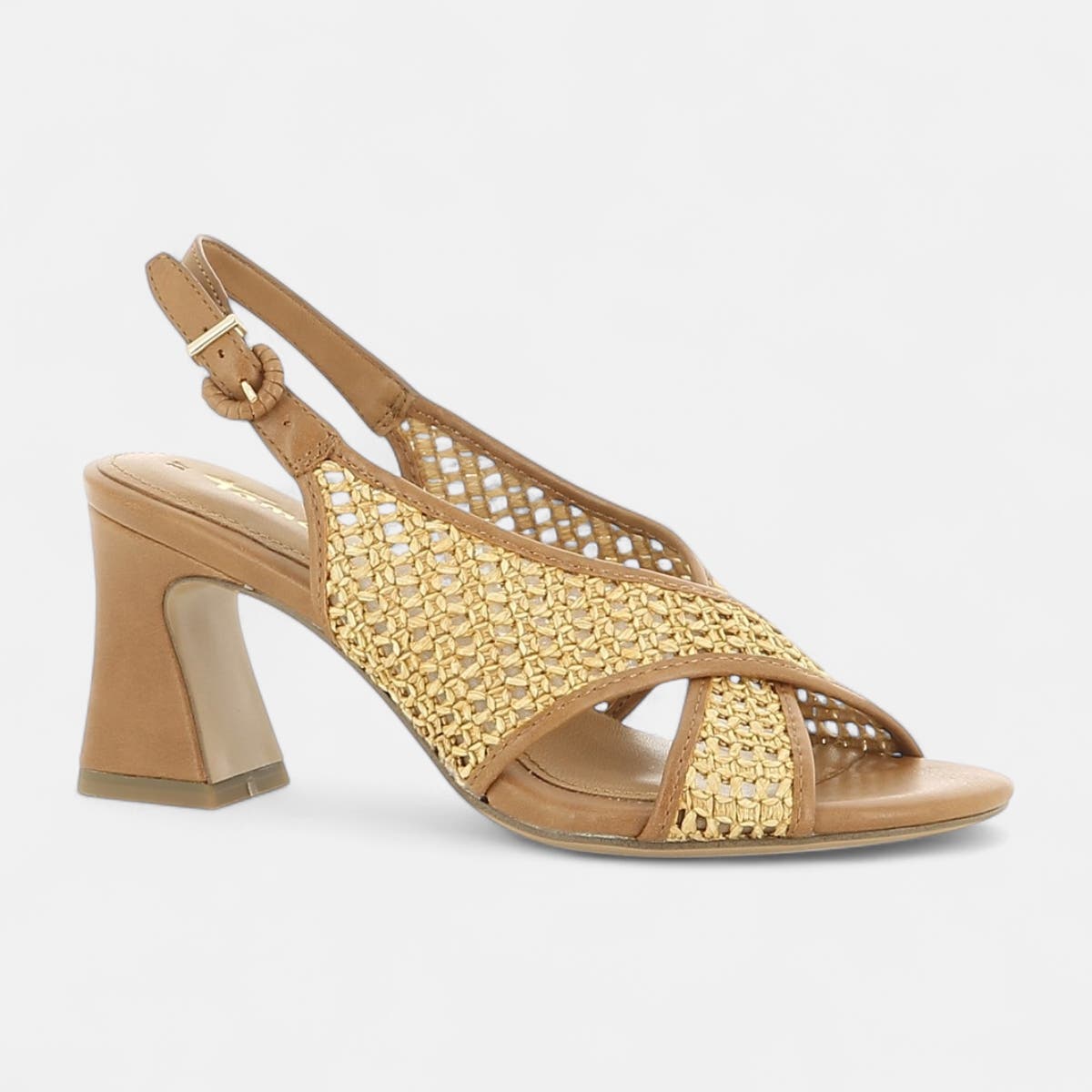 Nu-pieds à talon Femme cognac