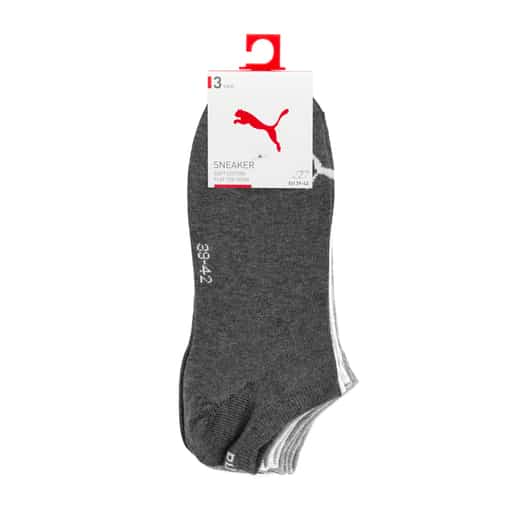 Puma UNISEX SNEAKER PLAIN 3P Socken in Grau