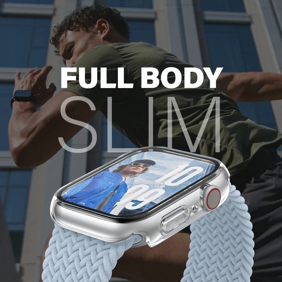 PanzerGlass - Skærmbeskytter - Apple Watch 10 - 41mm - Fullbody Slim - Transparrent