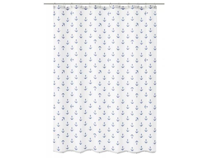 Kleine Wolke Duschvorhang Anchor 180 x 180 cm,  Dunkelblau/ Duschvorhang aus Polyester