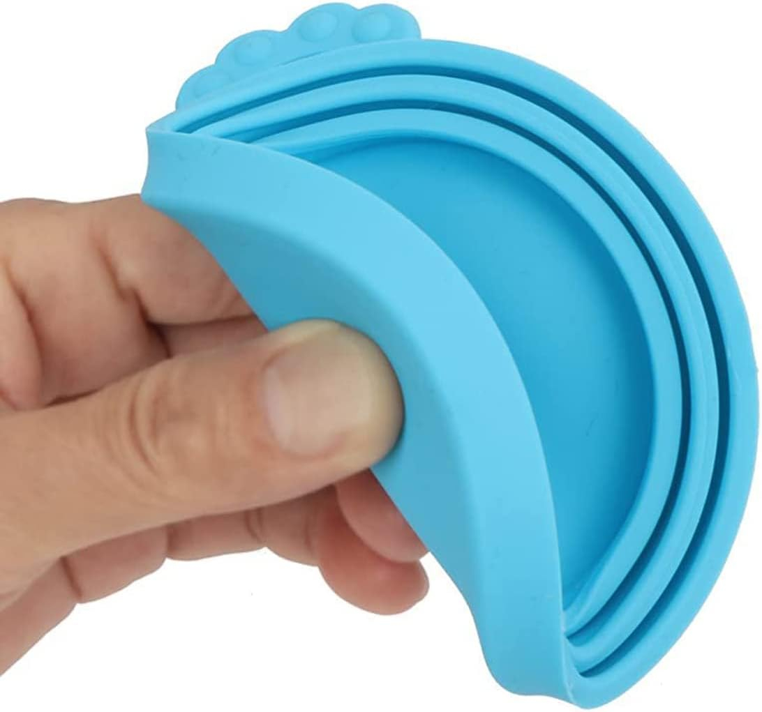 (Ø9cm) Silikon Haustier Futter Dosen Deckel Frischeschutz Abdeckung für Dosen / Gläser - Türkis