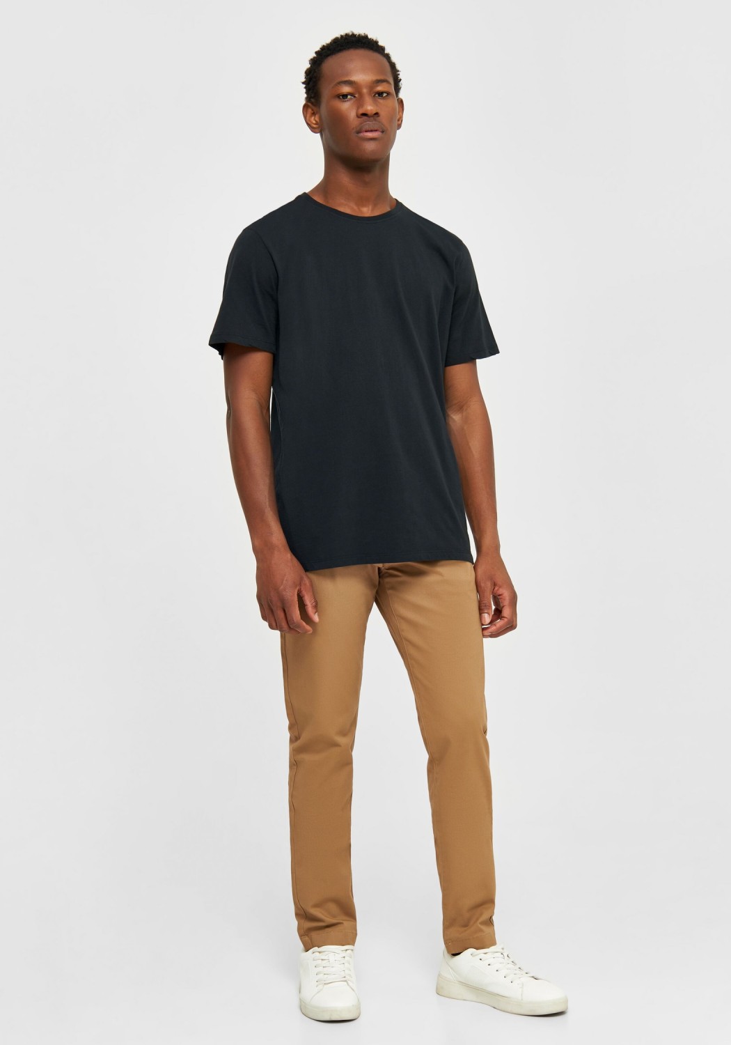 Knowledge Cotton Apparel T-Shirt Basic Tee Black Jet