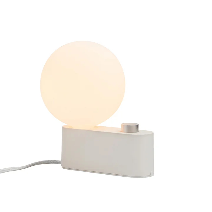 Tala - Alumina Tischleuchte, chalk inklusive Sphere IV LED-Leuchtmittel E27 8W, Ø 15 cm, weiss matt