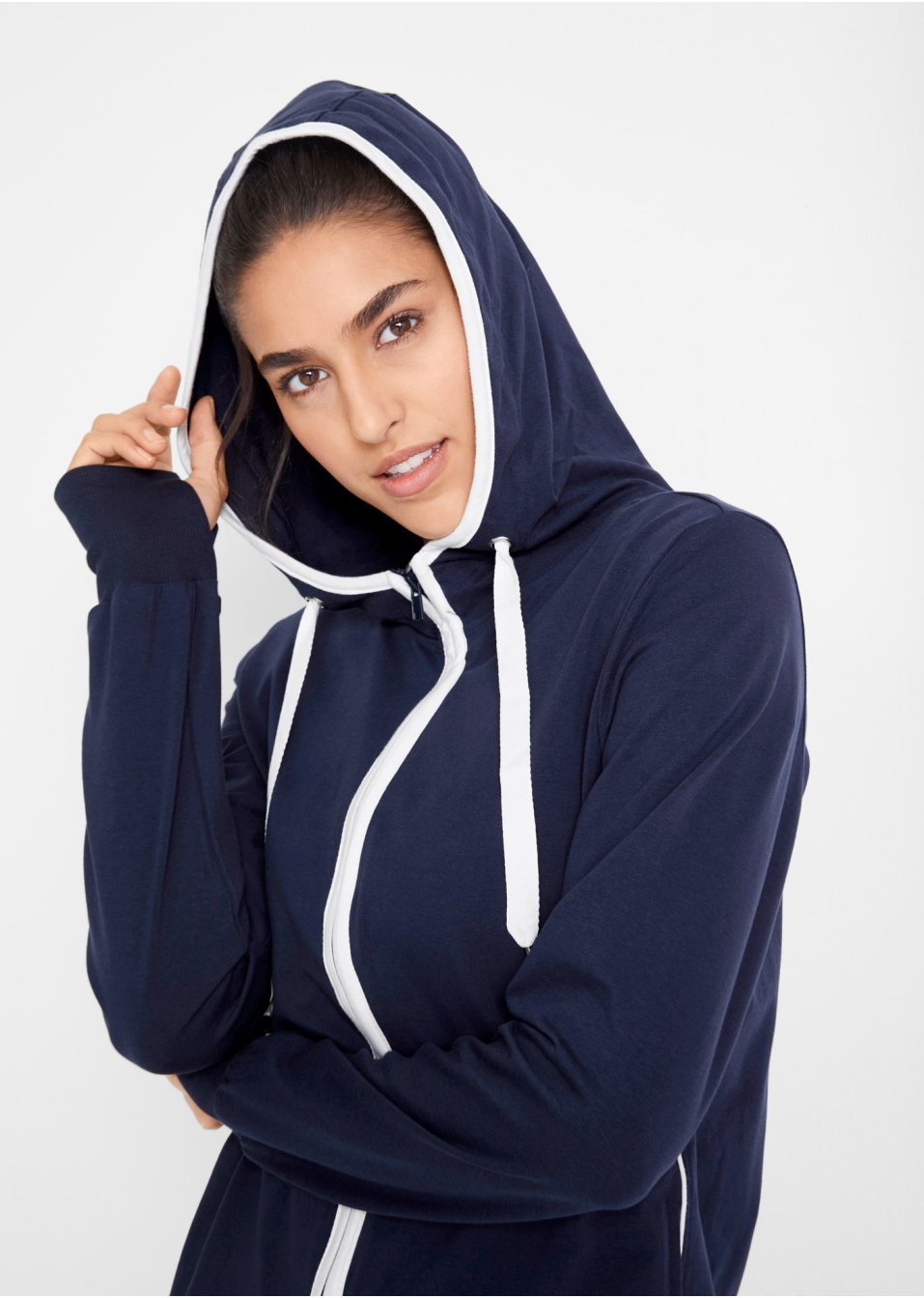 Veste sweat extensible en coton