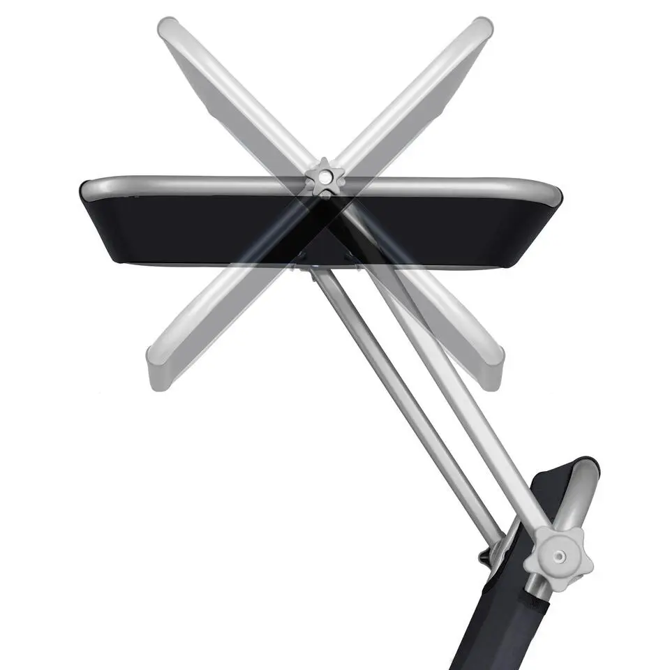 tectake Ligbed met 4 standen, Zwart